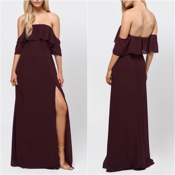 Tobi “All Yours” Strapless Leg Slit Maxi Dress - Picture 1 of 9